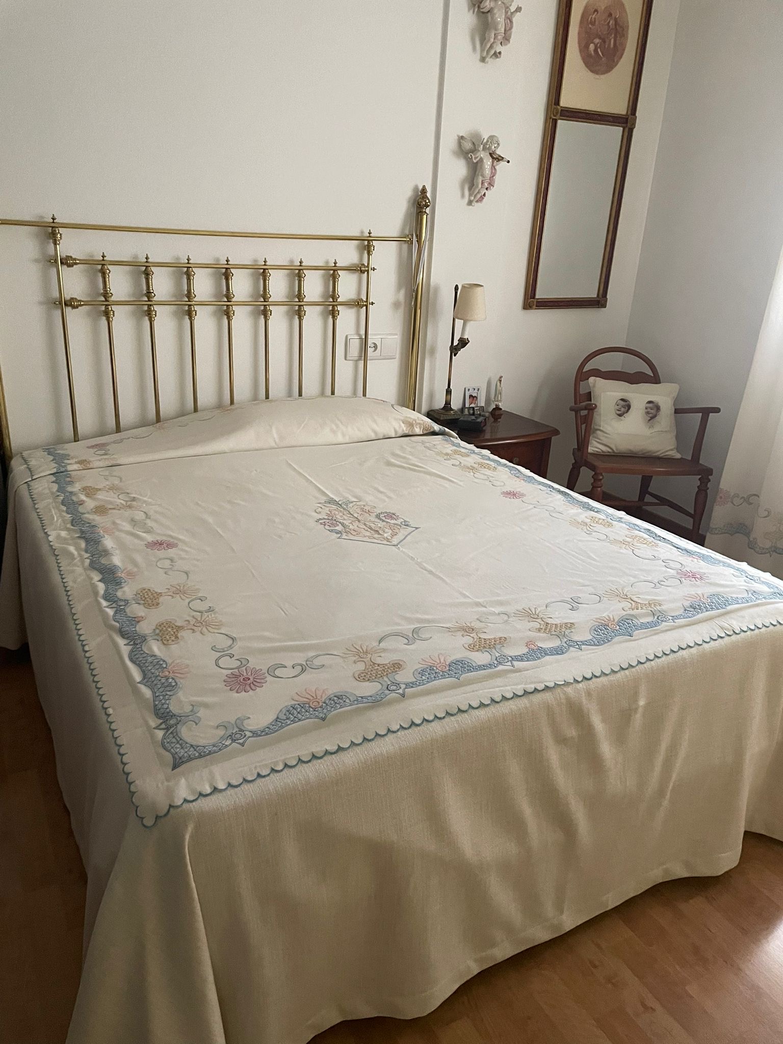 Interior con textiles artesanales